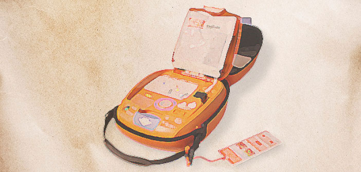 preconnect AED-3100の蓋を開いた状態
