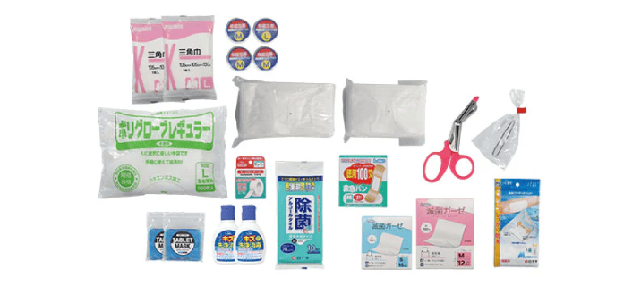 防災用救急箱セット10人用のセット内容